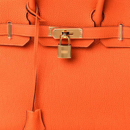 Hermes Togo Birkin 30 Orange 7 of 10