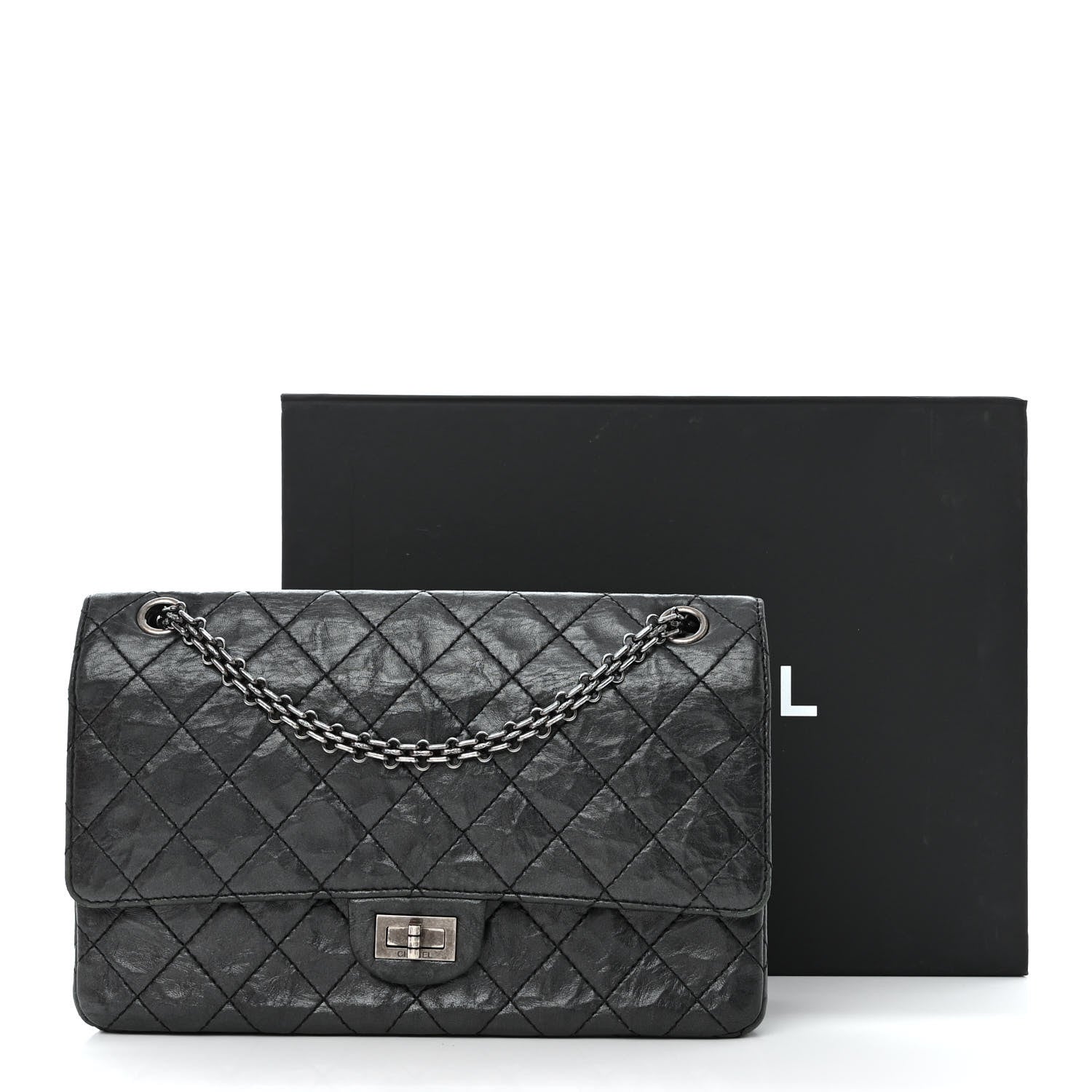 Chanel Aged Calfskin Quilted 2.55 Reissue 226 Flap Black 13 of 13