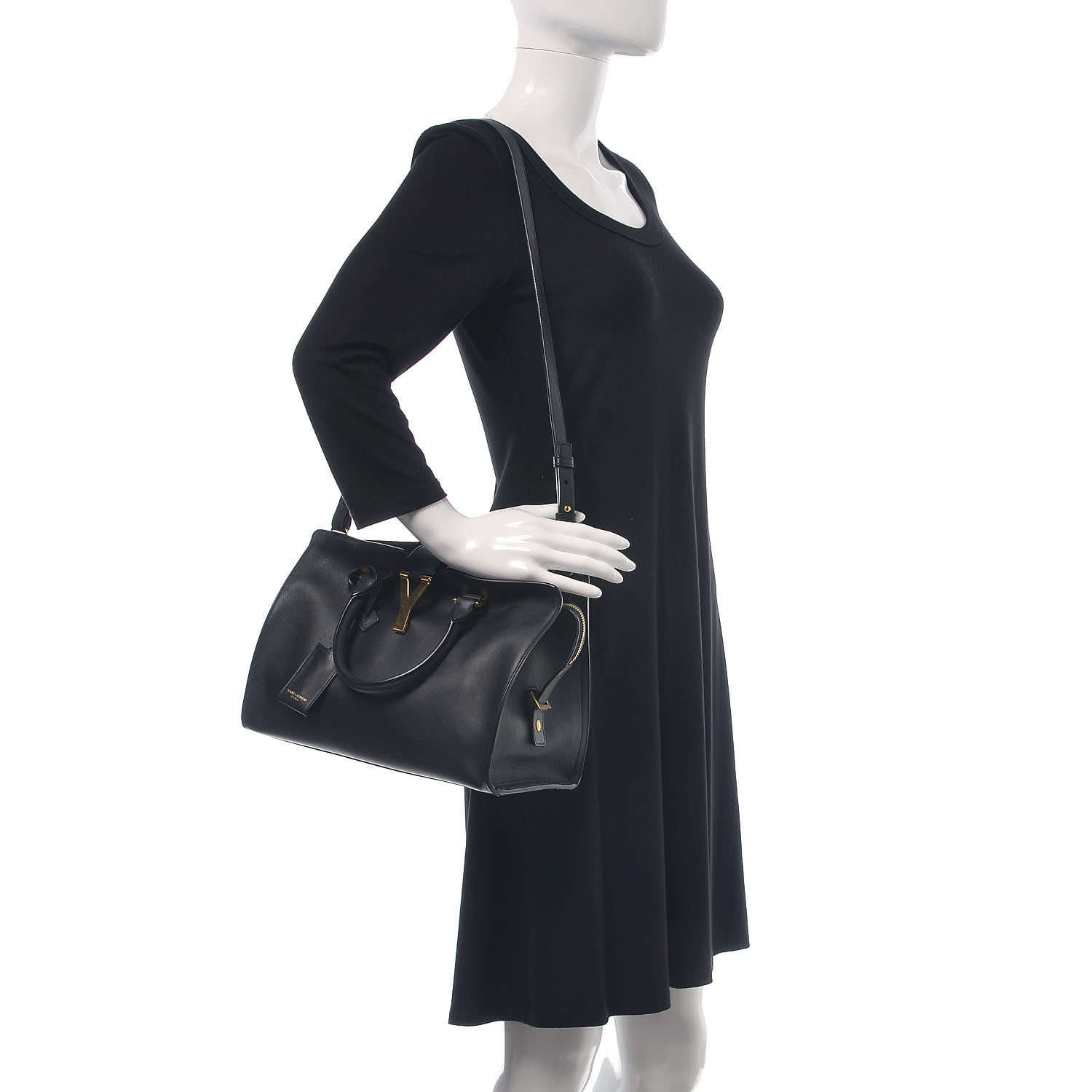 Saint Laurent Calfskin Small Classic Y Cabas Navy Blue 2 of 20