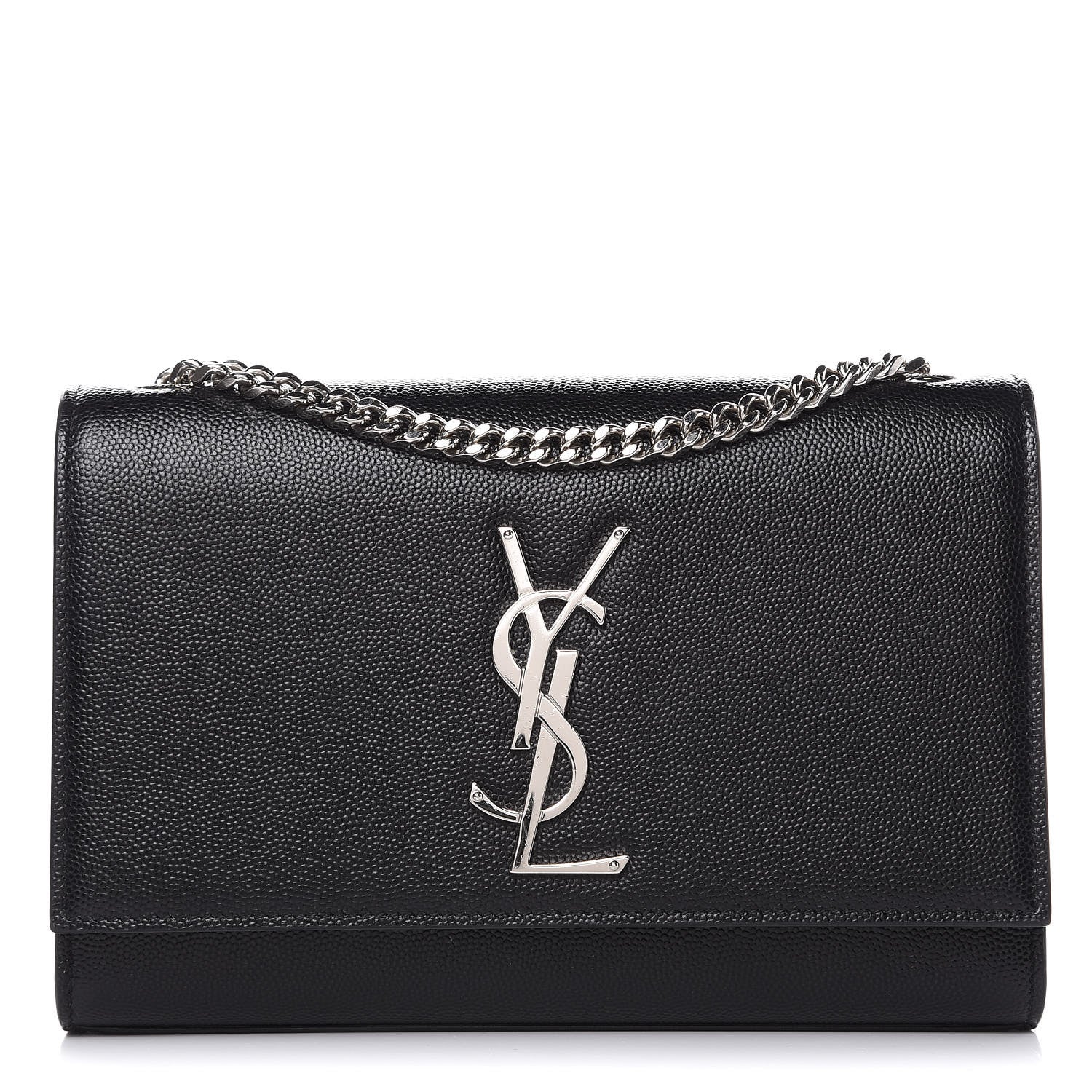 Saint Laurent Grain De Poudre Small Monogram Kate Satchel Black 1 of 10