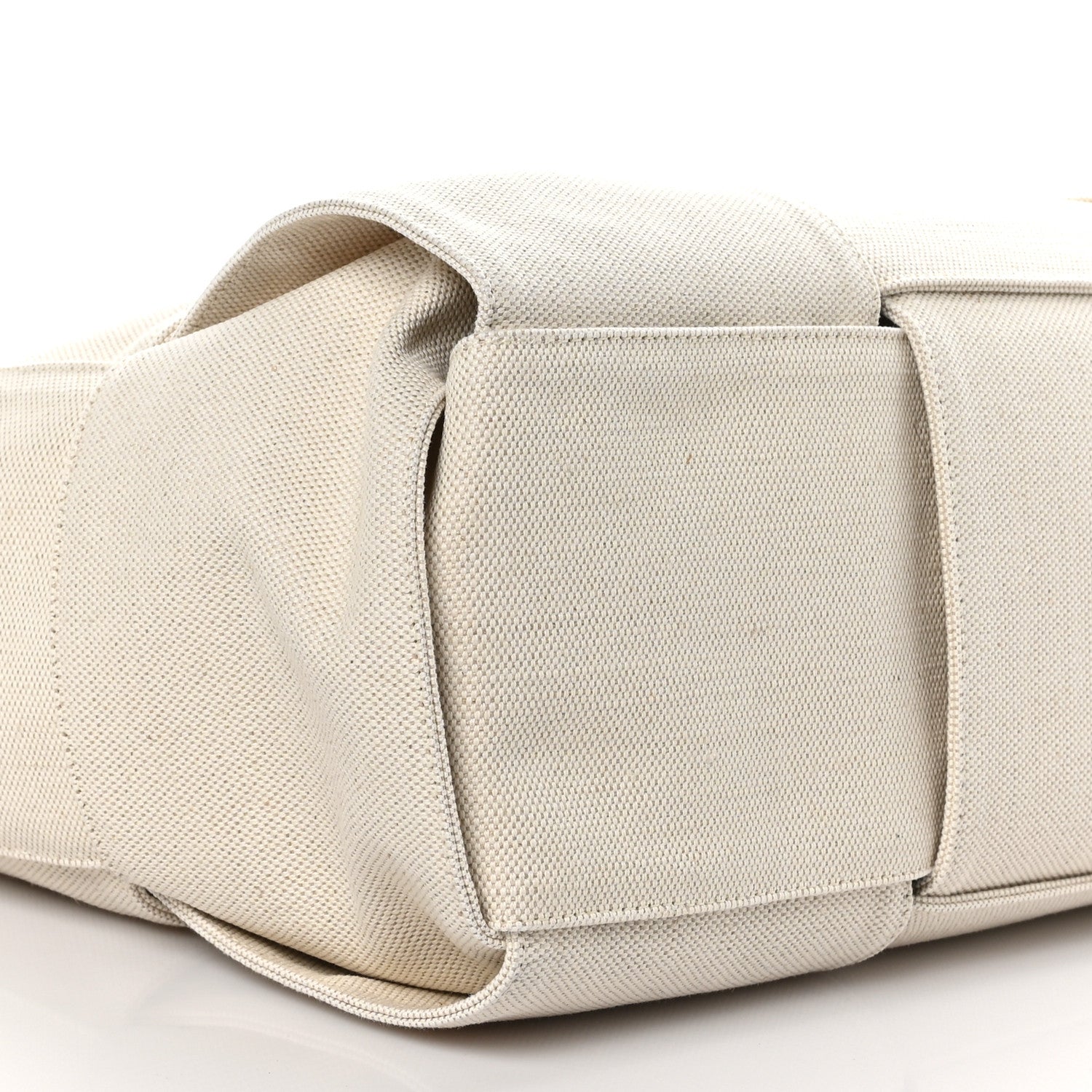 Bottega Veneta Canvas Intrecciato Large Arco Tote Beige Black 8 of 9