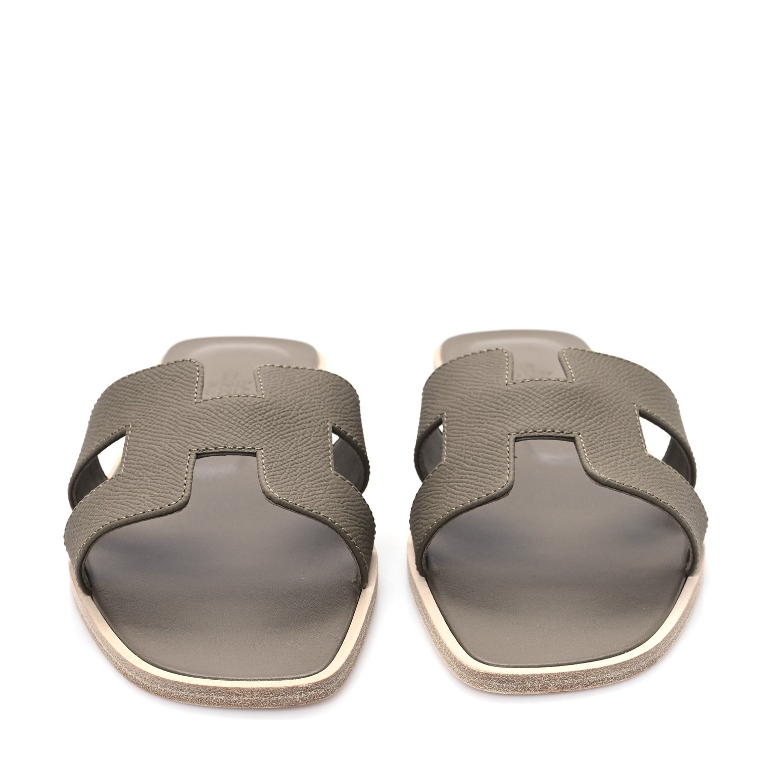 Hermes Epsom Oran Sandals 39 Etoupe 3 of 10
