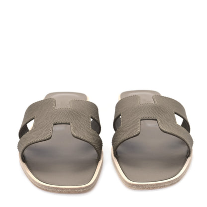 Hermes Epsom Oran Sandals 39 Etoupe 3 of 10