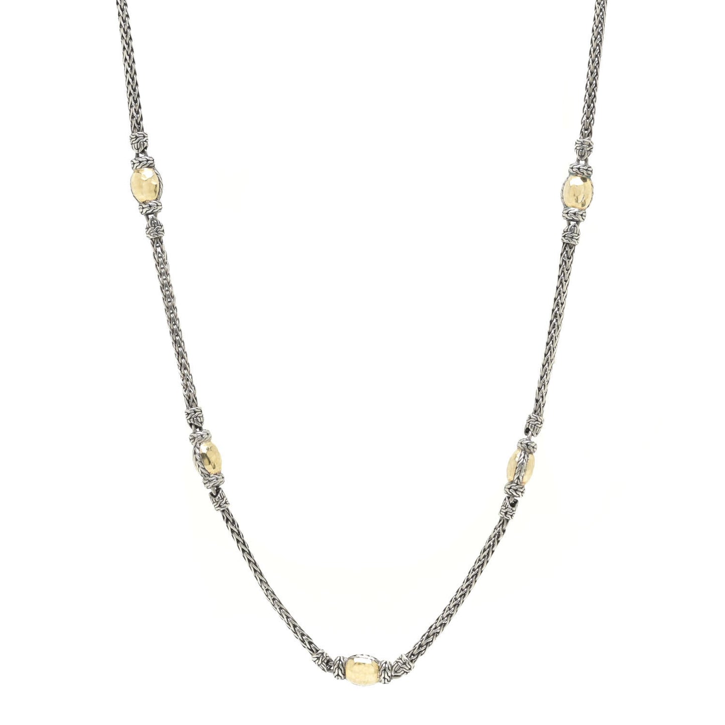 Sterling Silver 22K Yellow Gold Palu Station Necklace