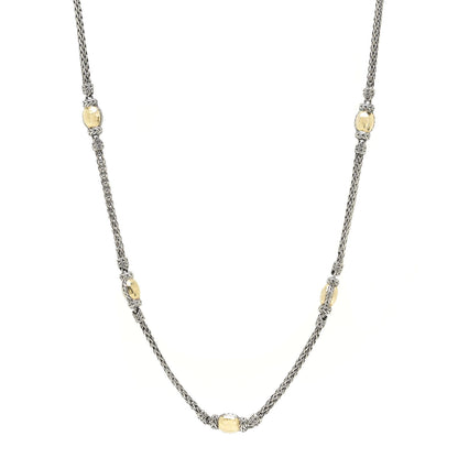 John Hardy Sterling Silver 22K Yellow Gold Palu Station Necklace 1 of 4