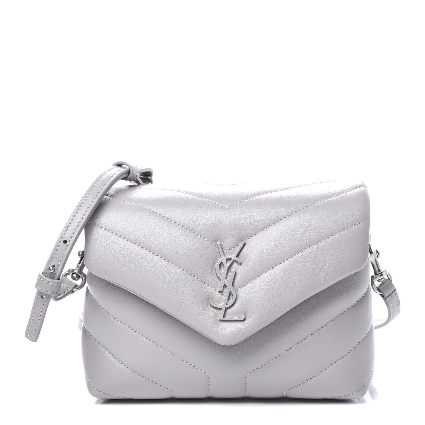 Calfskin Y Quilted Monogram Toy Loulou Satchel Granite