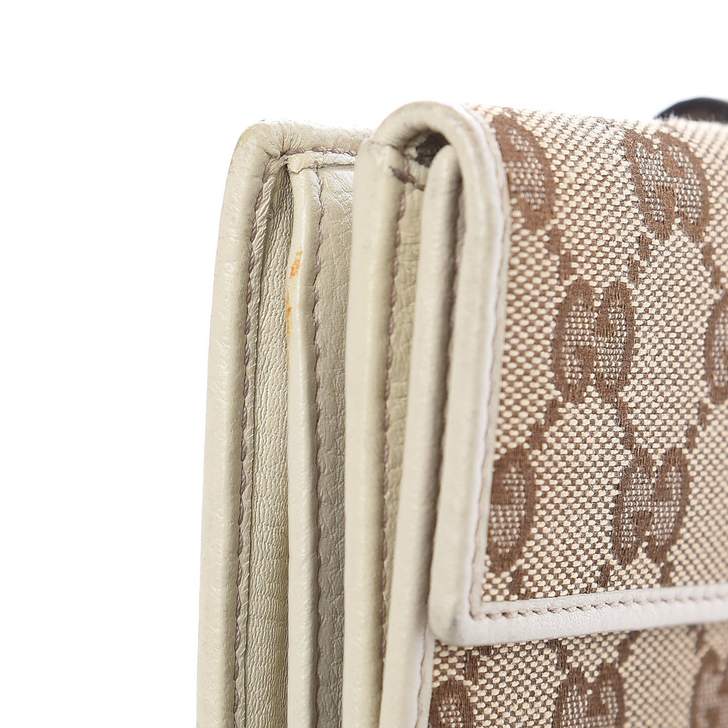 Monogram Icon Bar Continental Flap Wallet Off White
