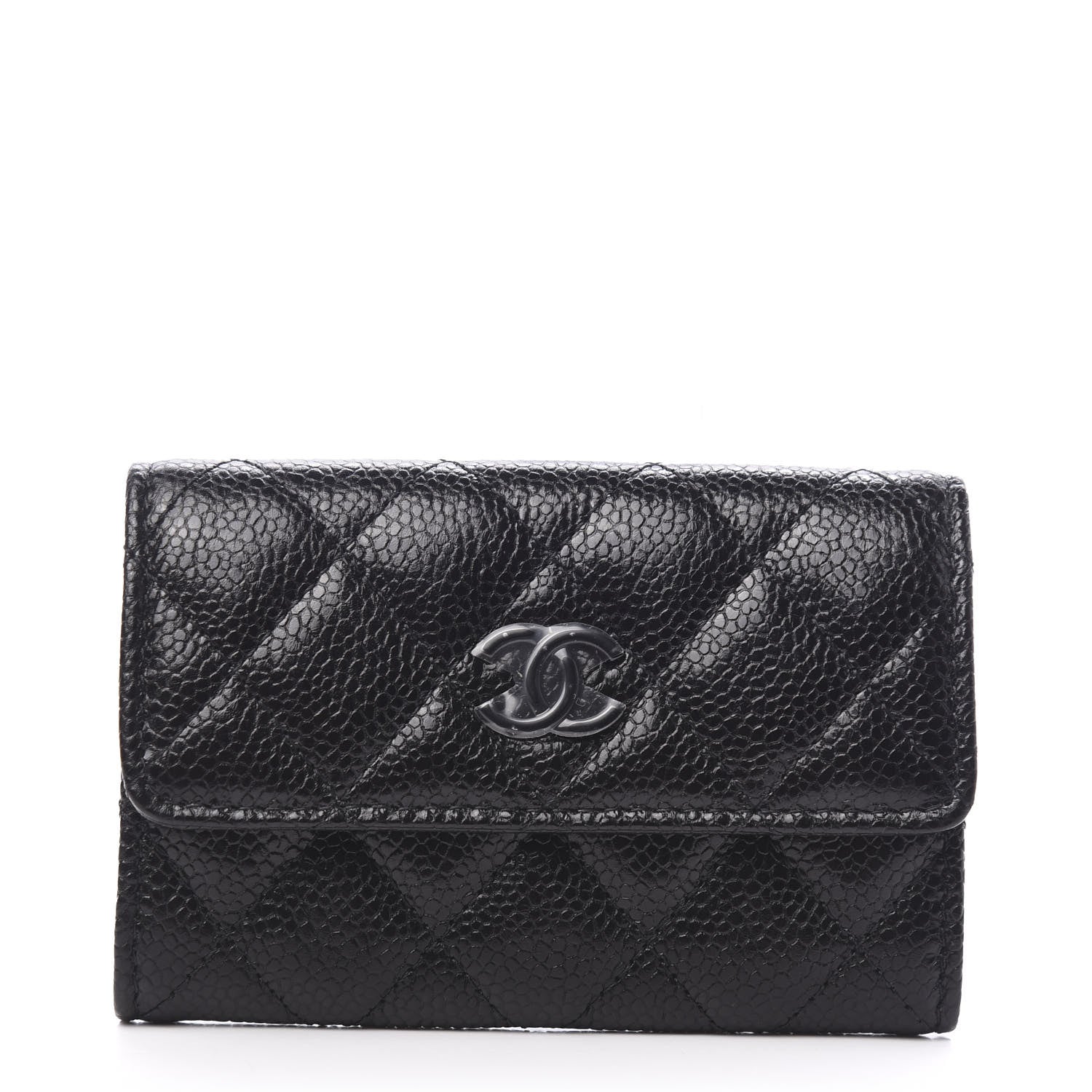 Chanel Caviar Quilted Flap Card Holder Black 1 of 8