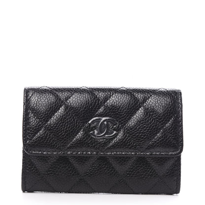 Chanel Caviar Quilted Flap Card Holder Black 1 of 8