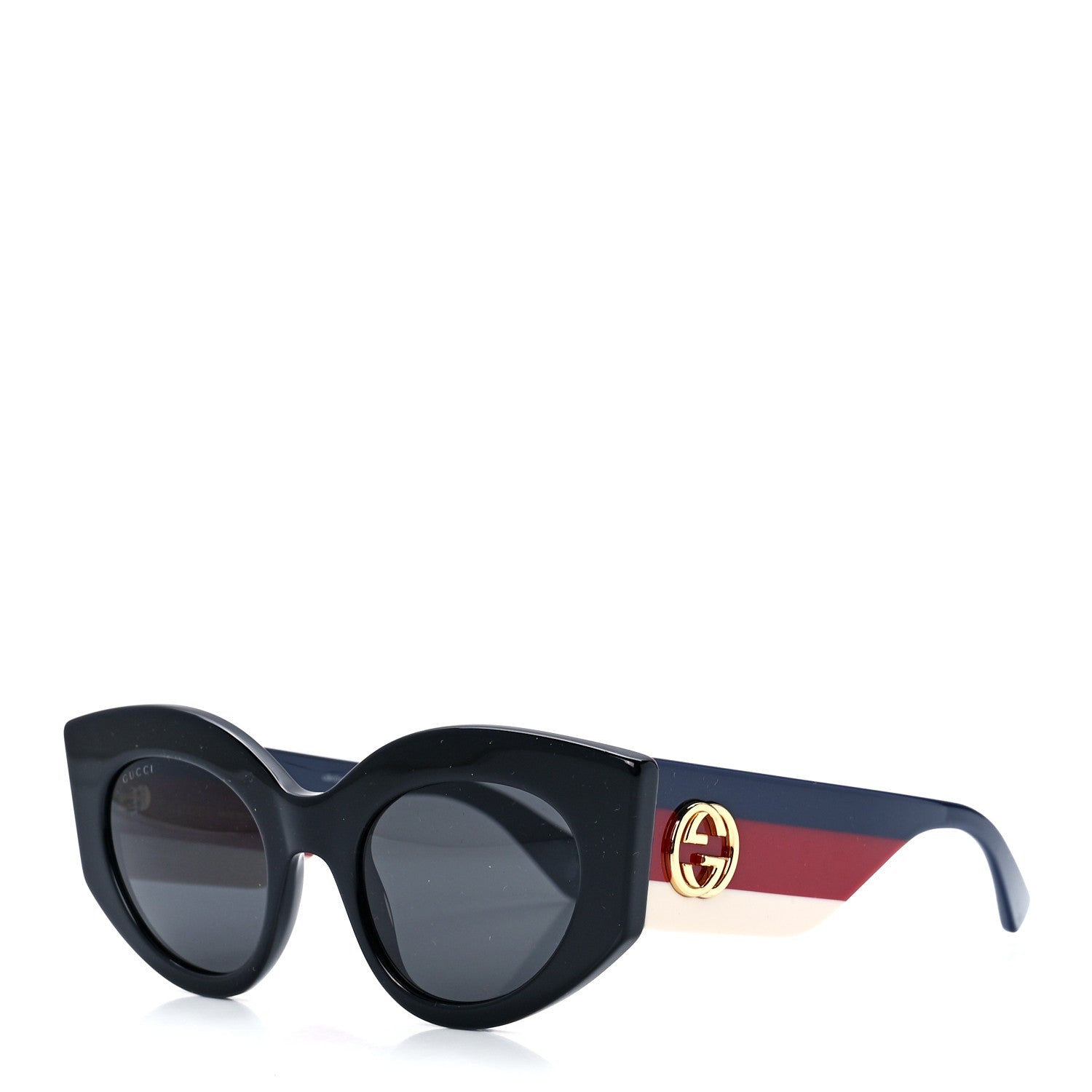 Gucci Acetate Oversized Rectangle Frame Web Sunglasses GG0275S Black 1 of 9