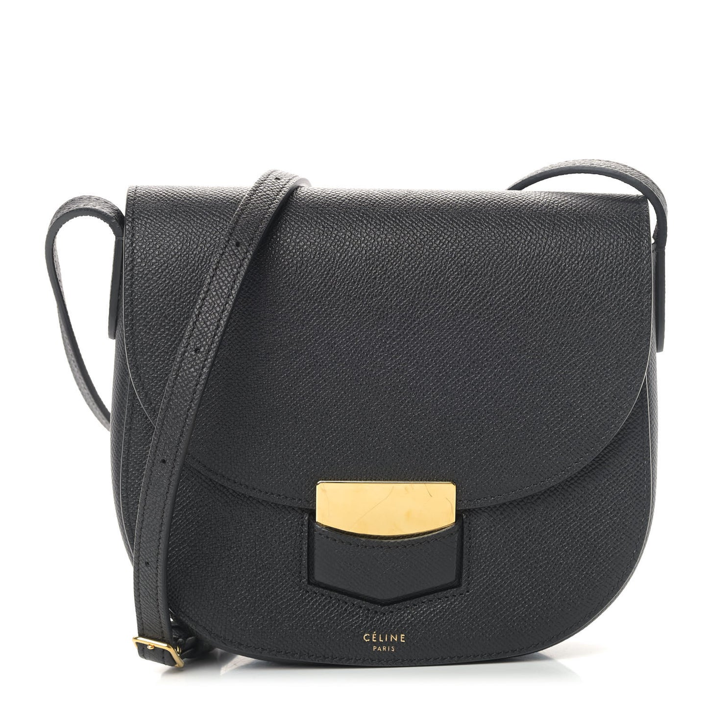 Grained Calfskin Small Trotteur Black