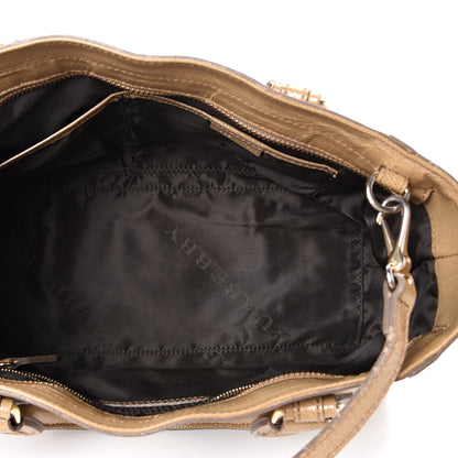 Burberry Patent London Grainy Calfskin Satchel Beige 4 of 23