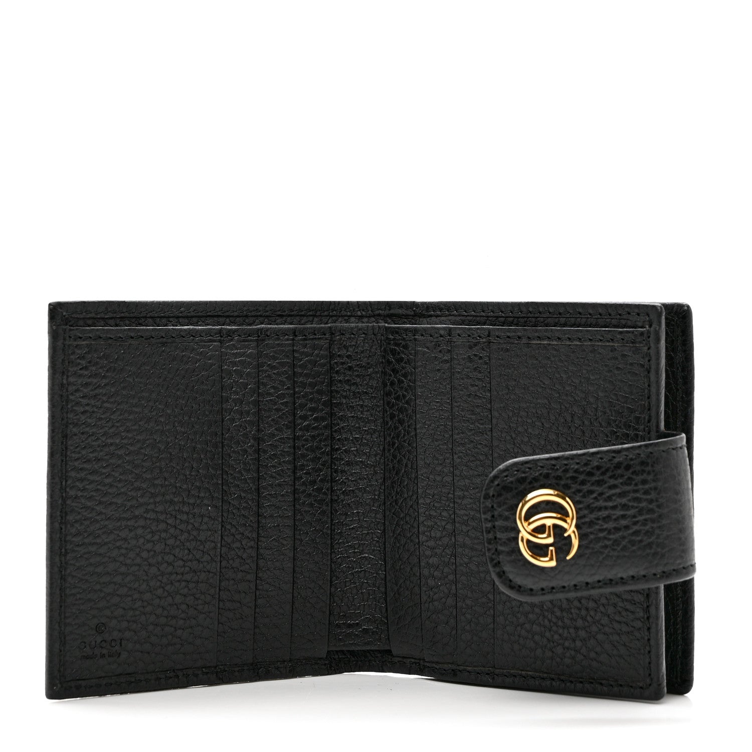 Gucci Dollar Calfskin GG Marmont French Wallet Black 5 of 8