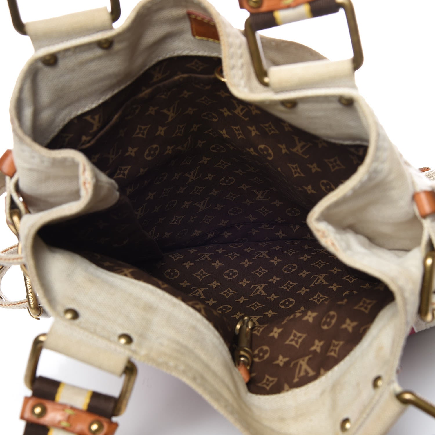Louis Vuitton Toile Globe Shopper Cabas MM Red 5 of 21