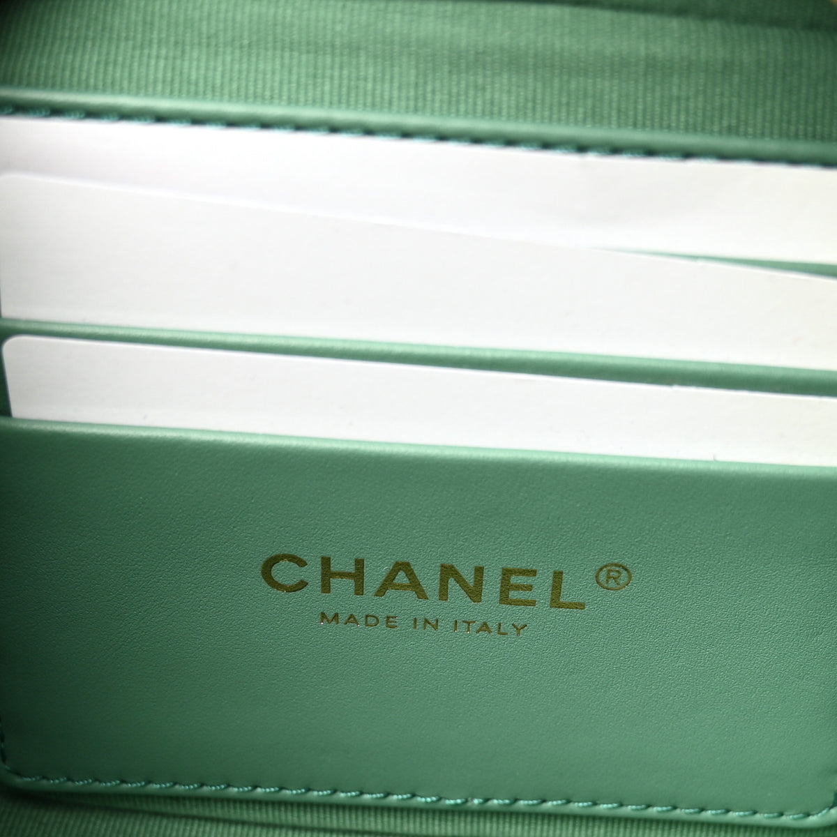 Chanel Caviar Quilted Mini CC You Camera Case Dark Green 6 of 10
