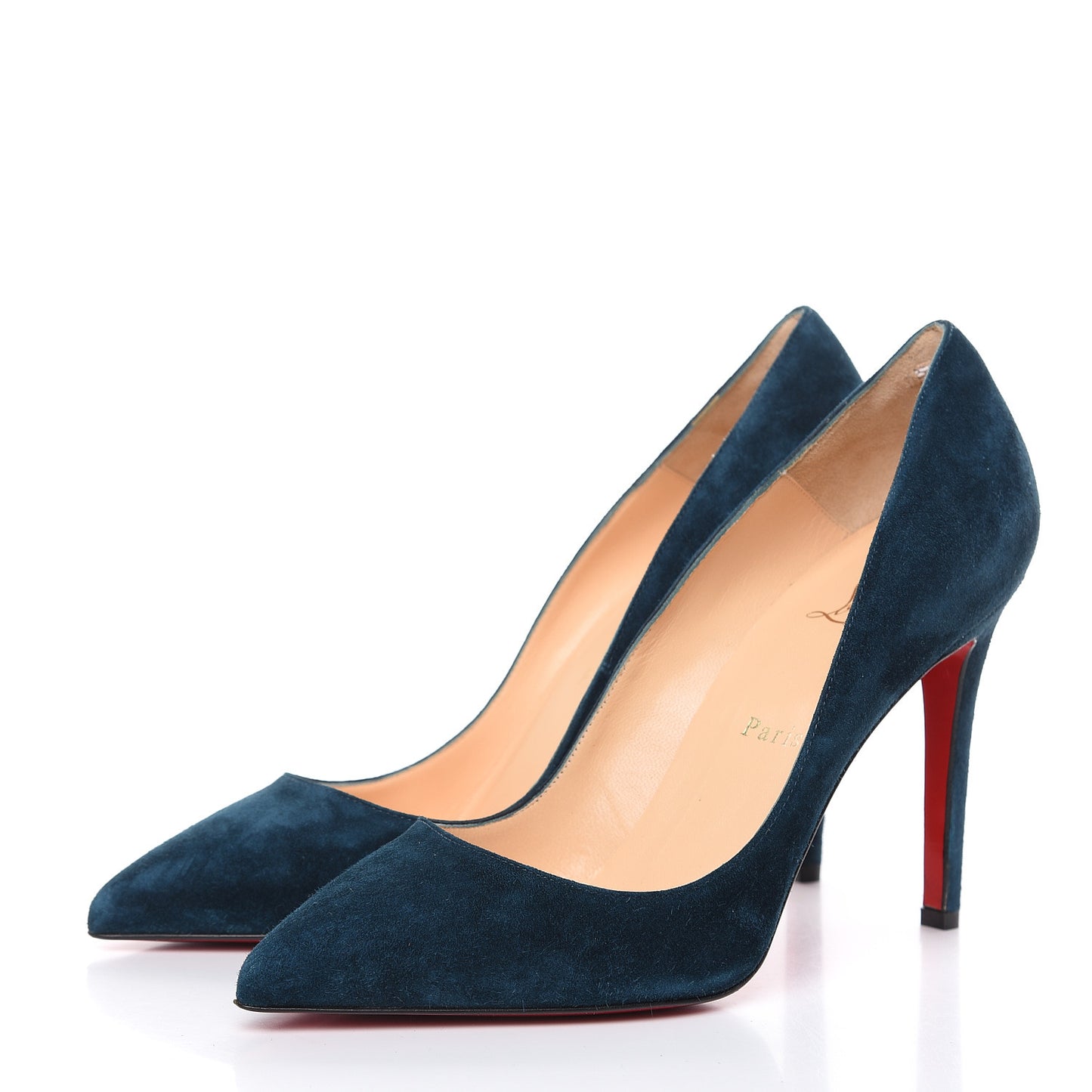 Veau Velours Pigalle 100 Pumps 38.5 Blue Khol