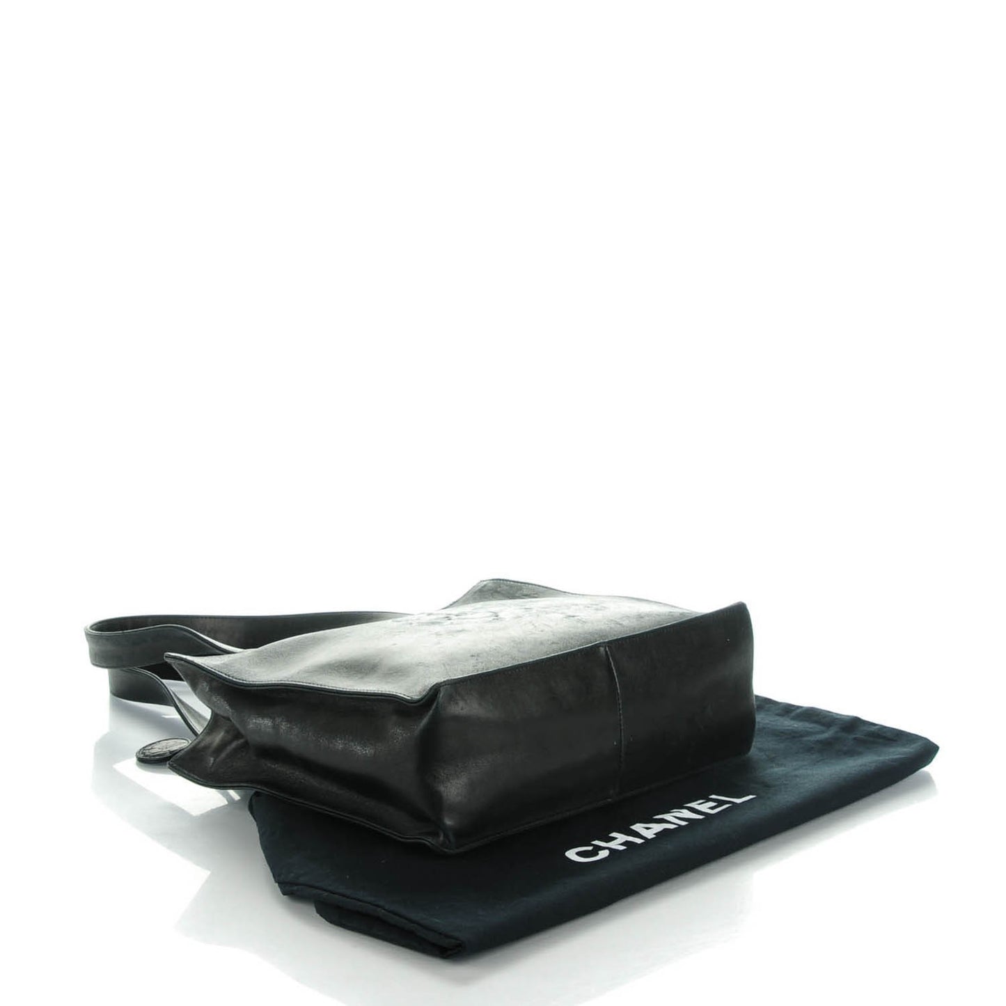 Lambskin CC Camellia Tote Black