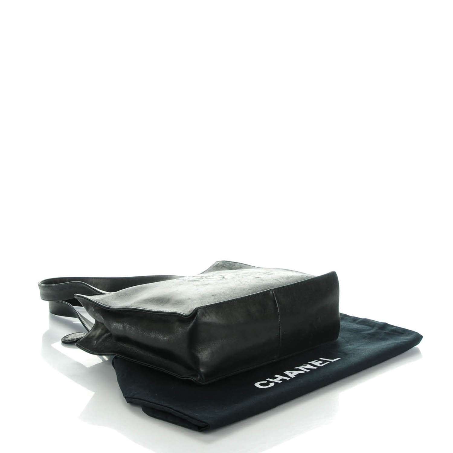 Chanel Lambskin CC Camellia Tote Black 4 of 7