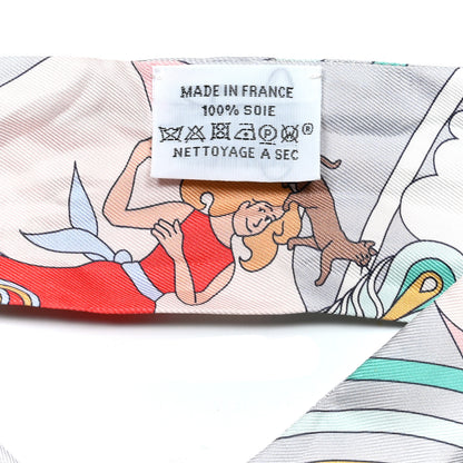 Hermes Silk Carres Volants Twilly Grenadine Gris Perle Rose Pale 4 of 6