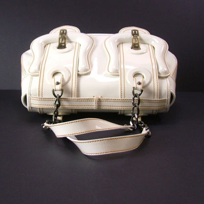 Fendi Toile Patent B BAG White 4 of 12