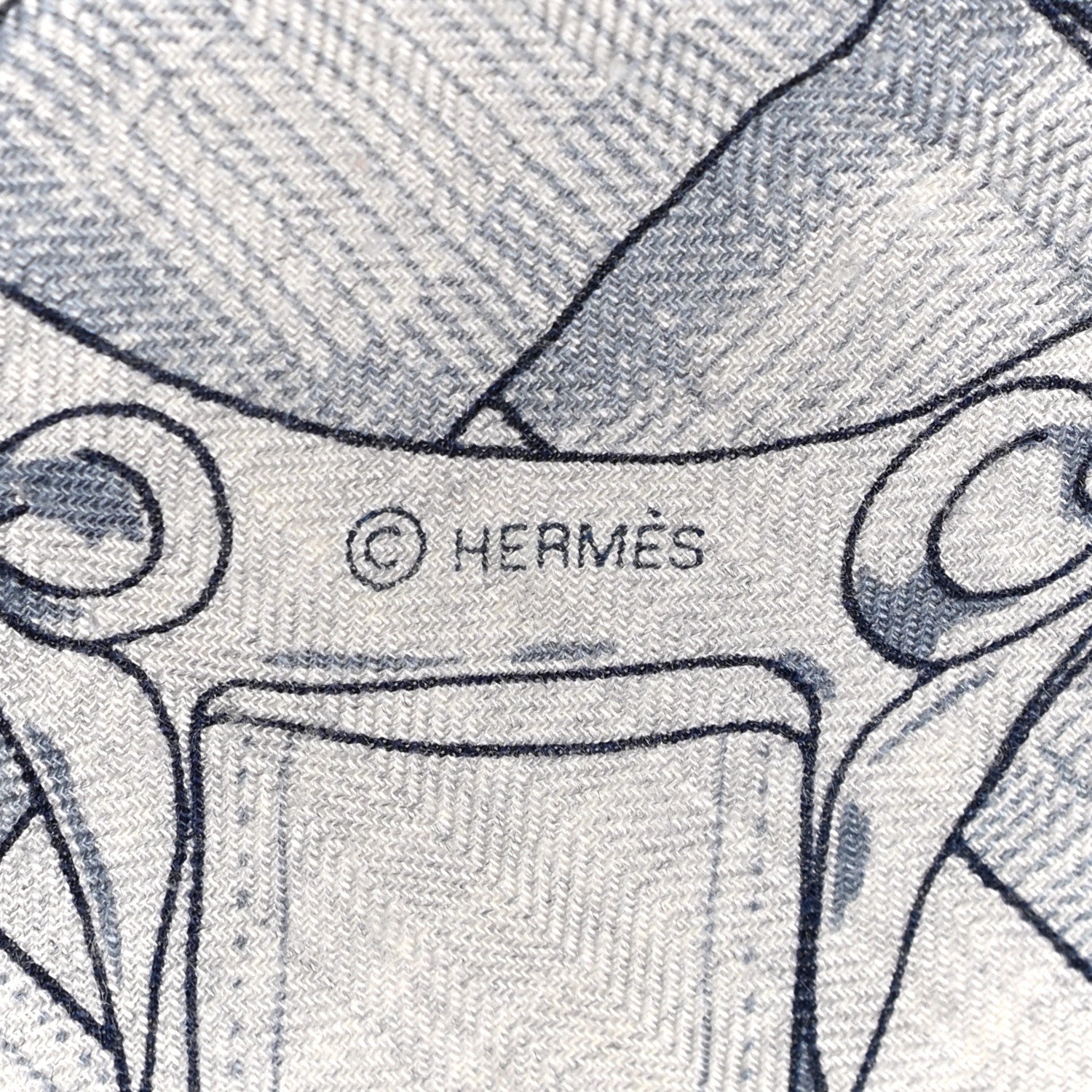 Hermes Cashmere Silk Cavalcadour Shawl 140 3 of 8