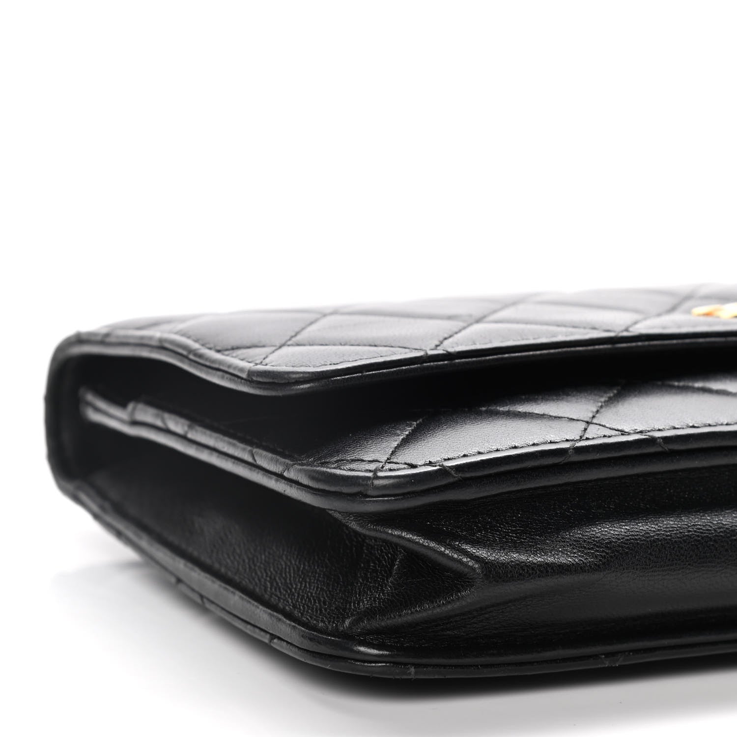 Chanel Lambskin Quilted Wallet On Chain WOC Black 9 of 20