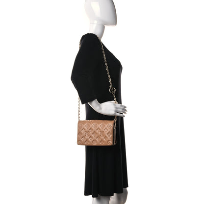 Louis Vuitton Lambskin Embossed Monogram Pochette Coussin Camel 2 of 12