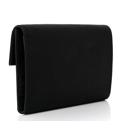 Prada Tessuto Nylon Saffiano Tri-Fold Compact Wallet Black 3 of 8