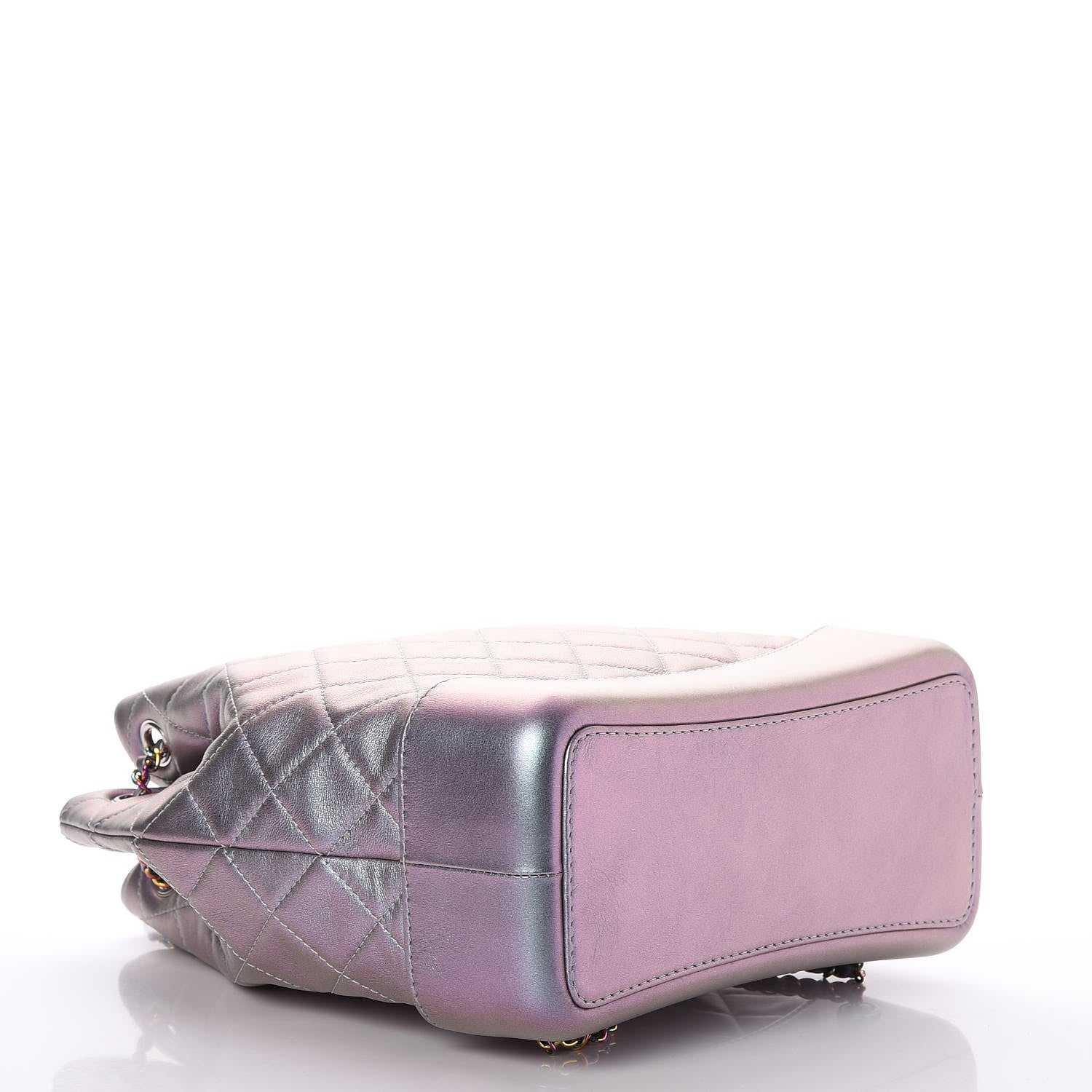 Chanel Iridescent Lambskin Calfskin Quilted Gabrielle Backpack Light Purple 4 of 9