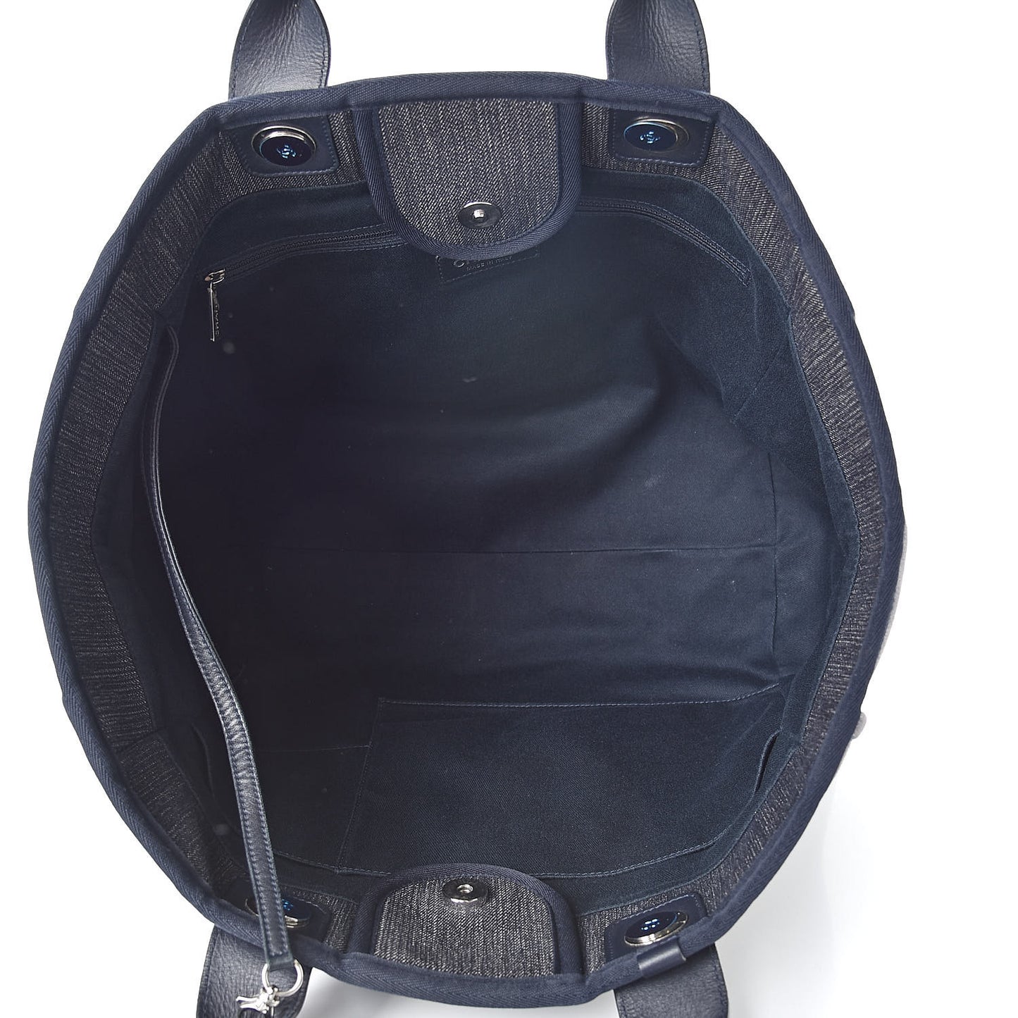 Canvas Large Deauville Tote Blue Orange