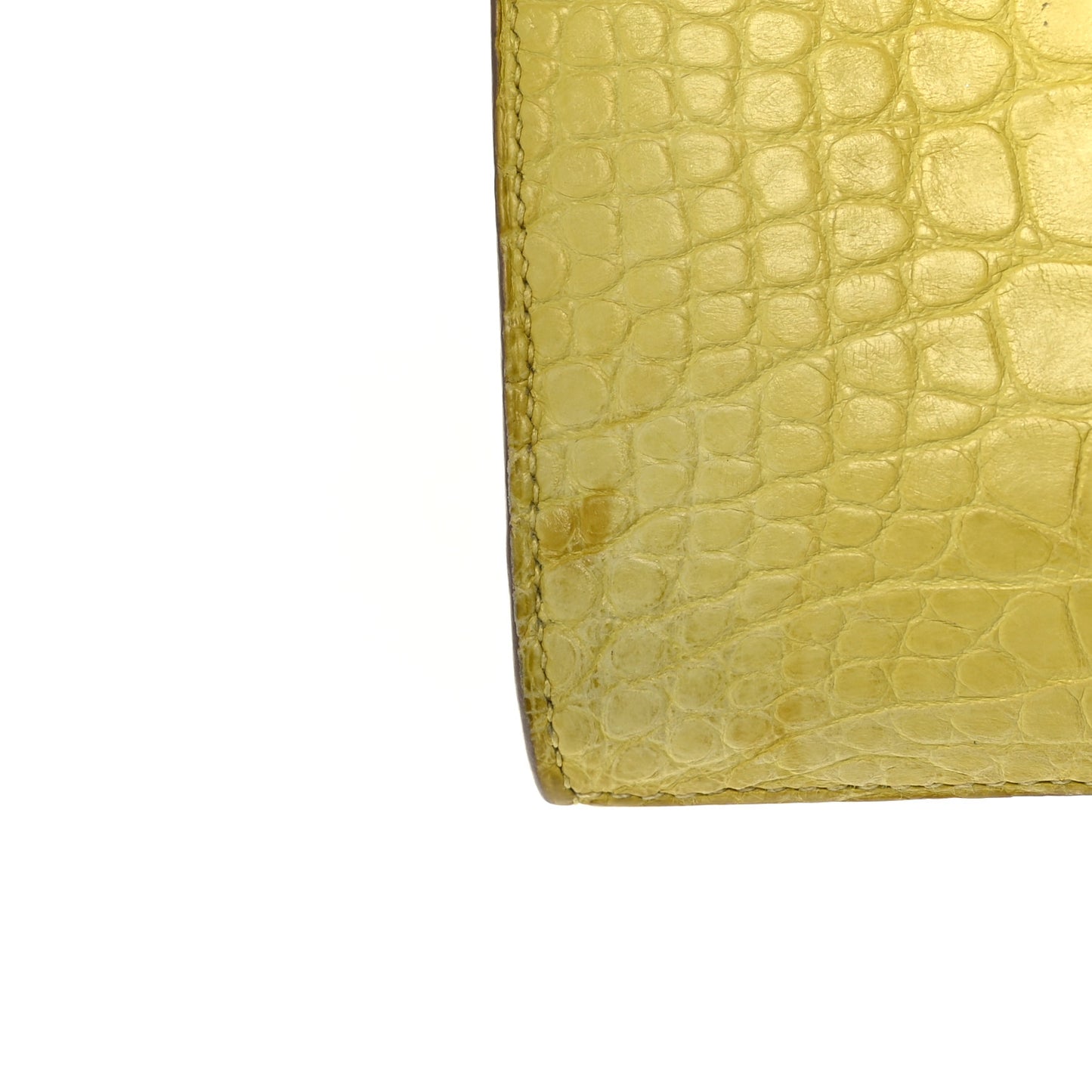 Matte Alligator Kelly Longue Wallet Mimosa