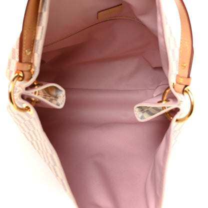 Louis Vuitton Damier Azur Graceful MM Rose Ballerine 5 of 13