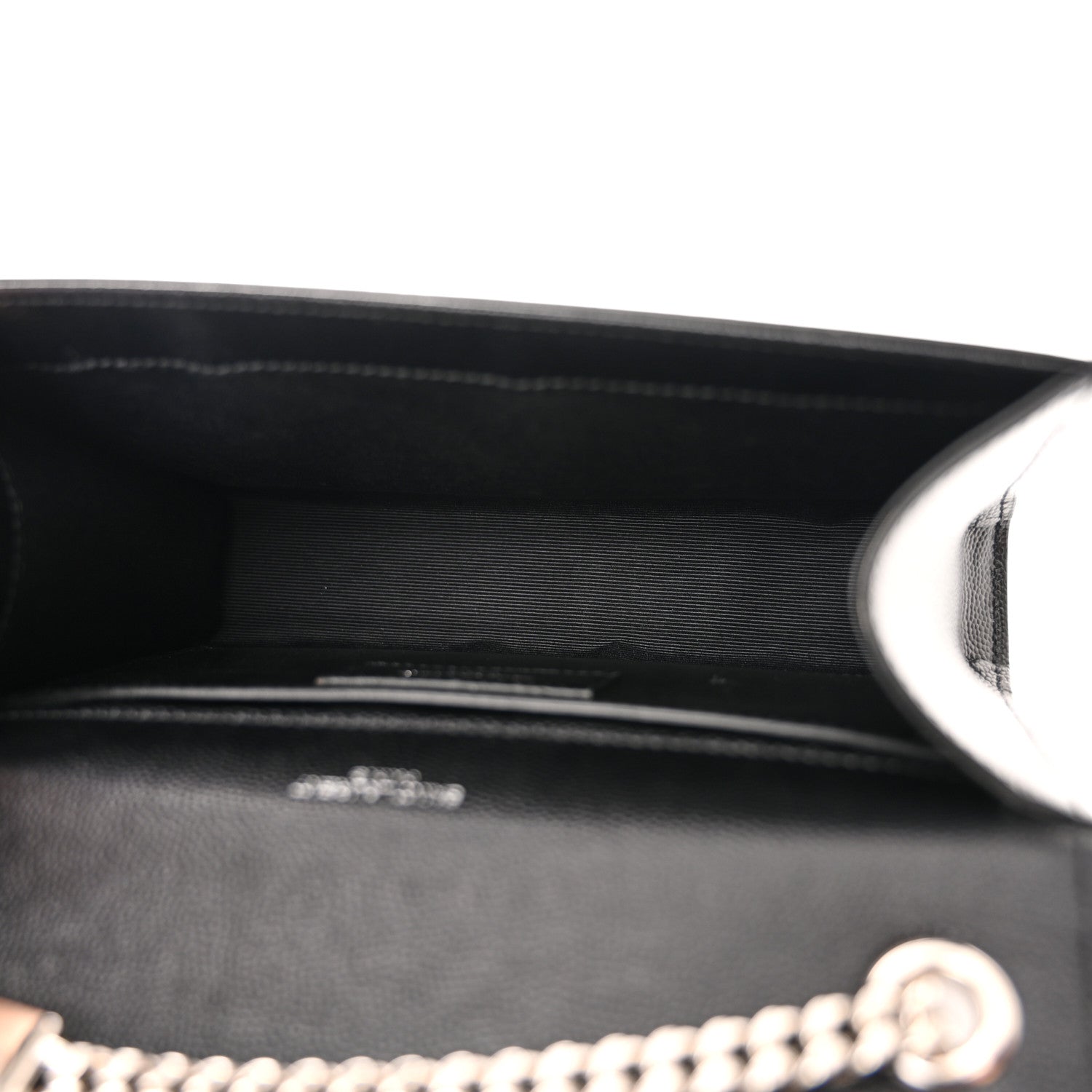 Saint Laurent Grain De Poudre Small Monogram Kate Satchel Black 5 of 13