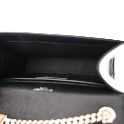 Saint Laurent Grain De Poudre Small Monogram Kate Satchel Black 5 of 13