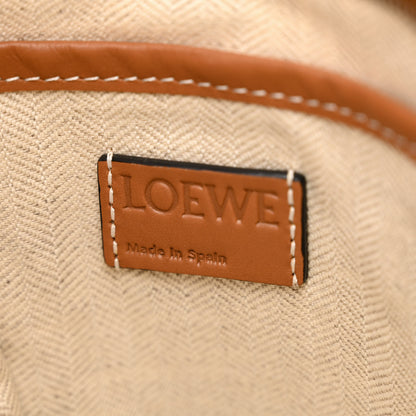 Loewe Calfskin Raffia Paulas Ibiza Pochette Bag Natural Tan 6 of 10