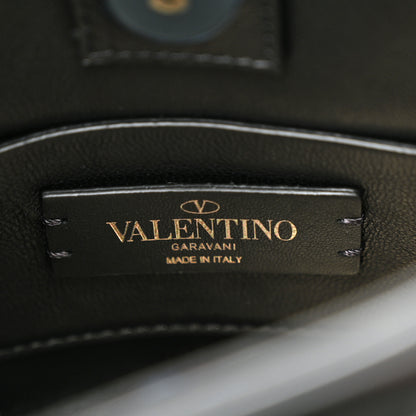 Valentino Garavani Nappa Monochrome Mini Roman Stud The Handle Bag Black 6 of 8