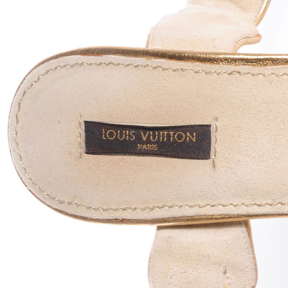 Louis Vuitton Mother of Pearl Wedge Sandals 40 7 of 8