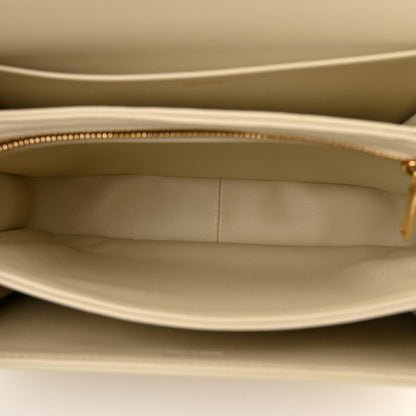 Celine Shiny Calfskin Medium Triomphe Limestone 4 of 9