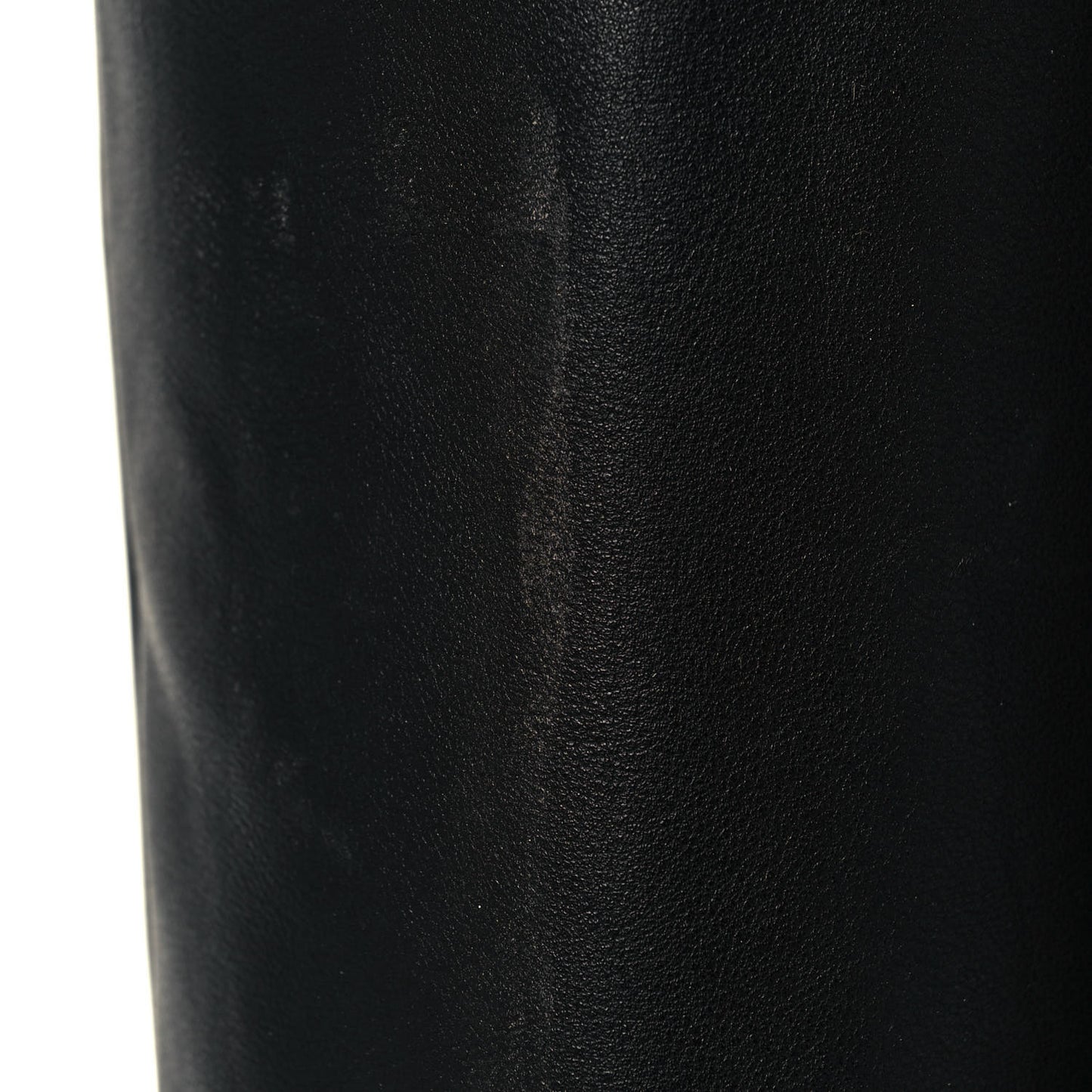 Calfskin Dana Knee High Fringed Boots 36.5 Black