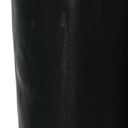 Saint Laurent Calfskin Dana Knee High Fringed Boots 36.5 Black 8 of 10