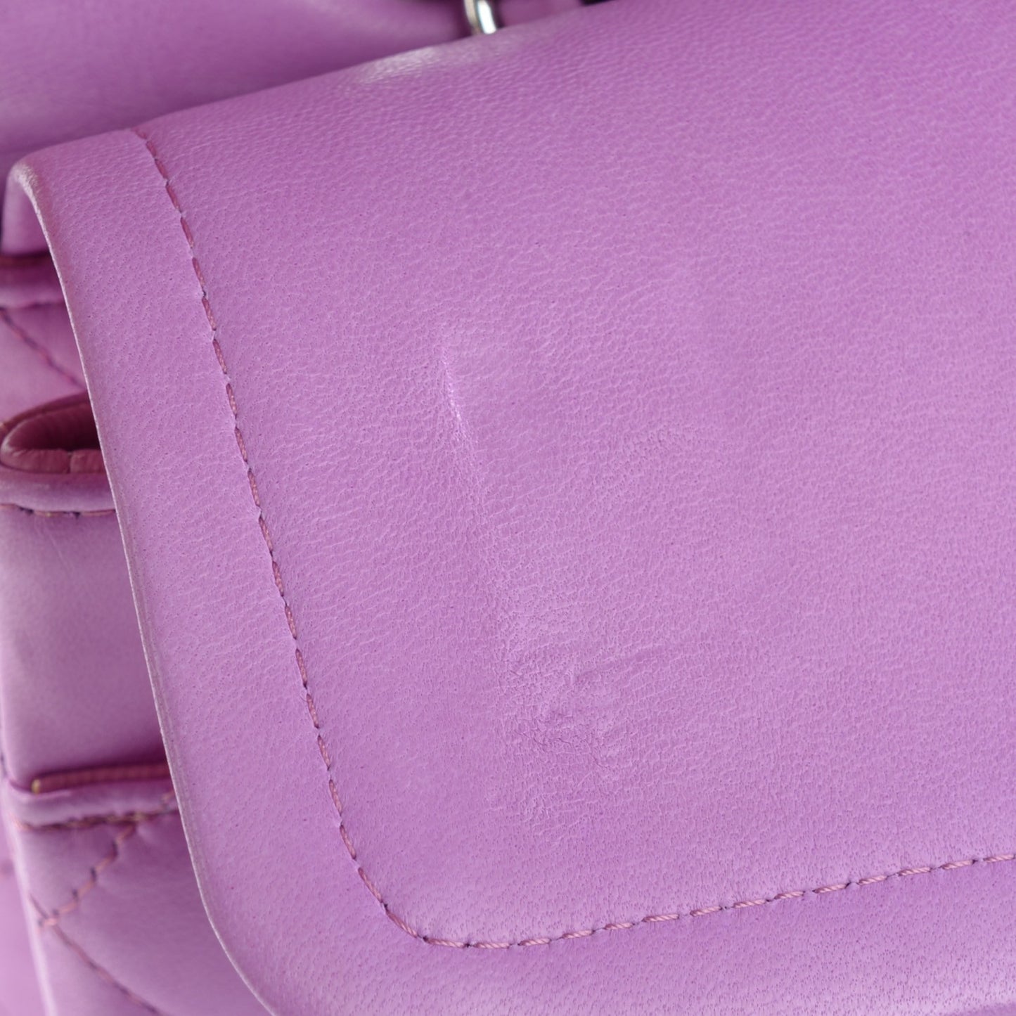 Lambskin Quilted Medium Double Flap Pink