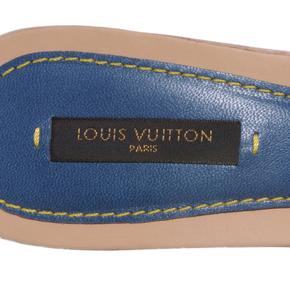 Louis Vuitton Denim Bow Mules Heels 35.5 7 of 7