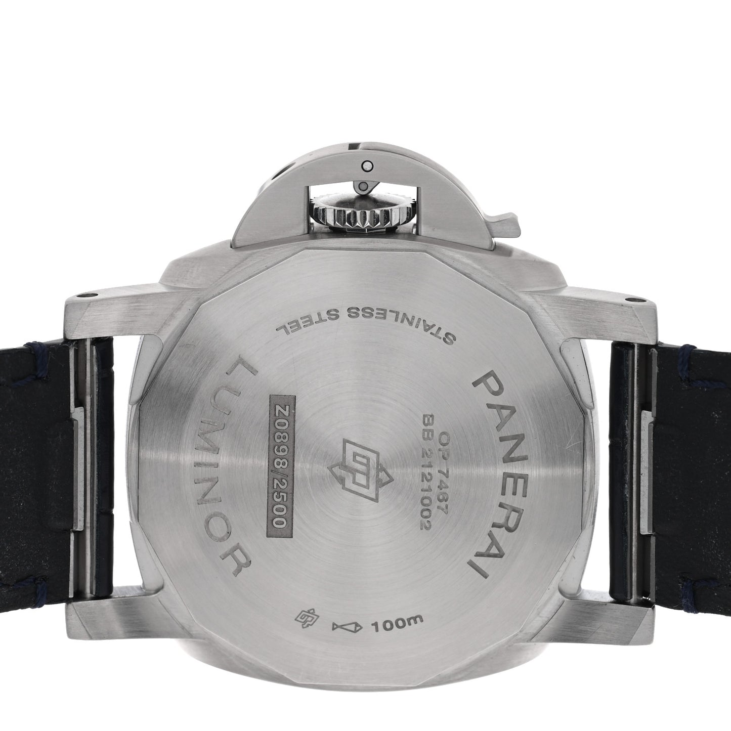 PANERAI Stainless Steel Alligator 40mm Luminor Quaranta Automatic Watch Blue PAM01370 Blue