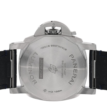 Breitling PANERAI Stainless Steel Alligator 40mm Luminor Quaranta Automatic Watch Blue PAM01370 Blue 4 of 5