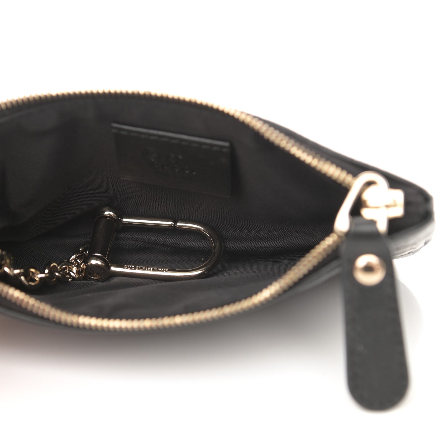 Microguccissima Key Ring Coin Case Black