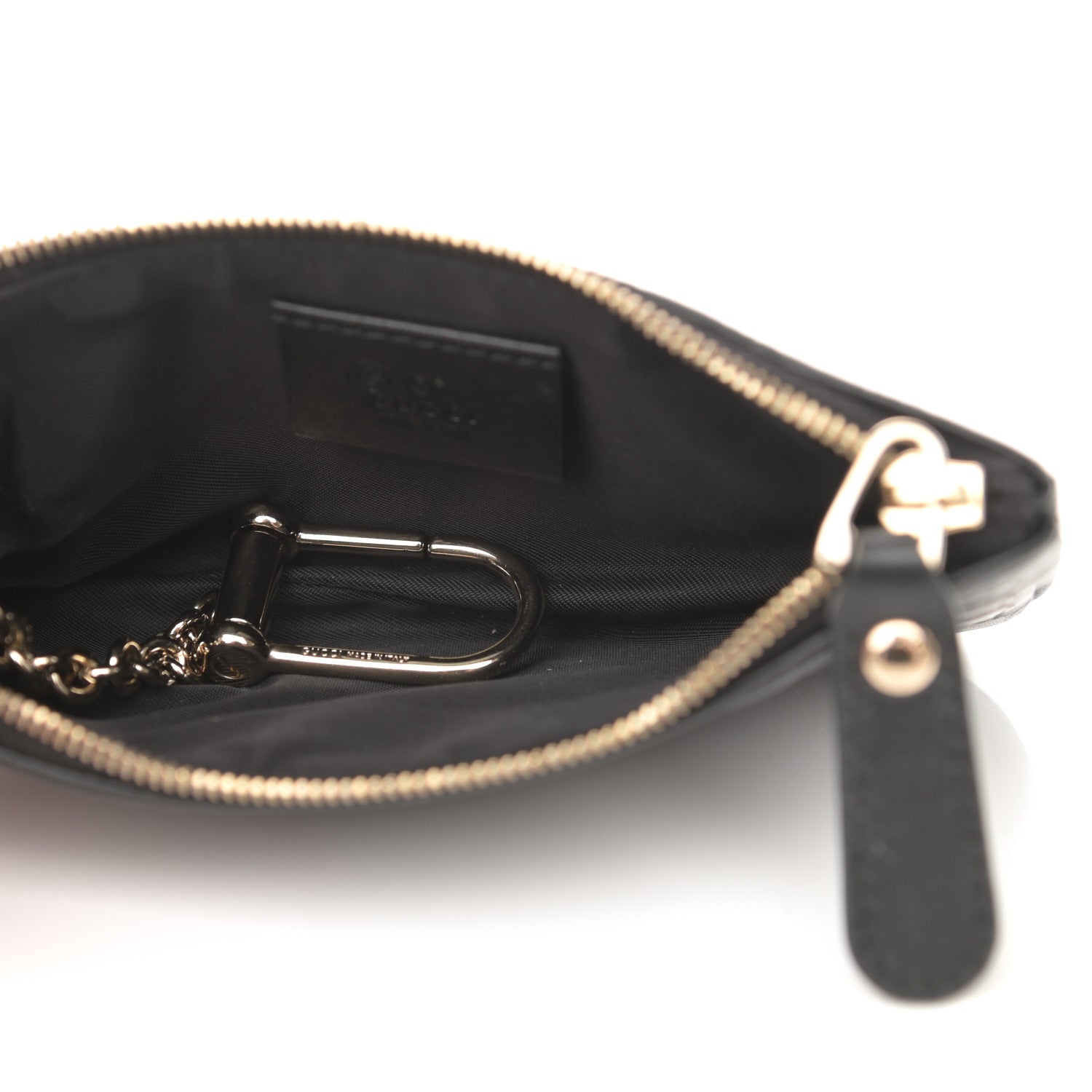 Gucci Microguccissima Key Ring Coin Case Black 5 of 8