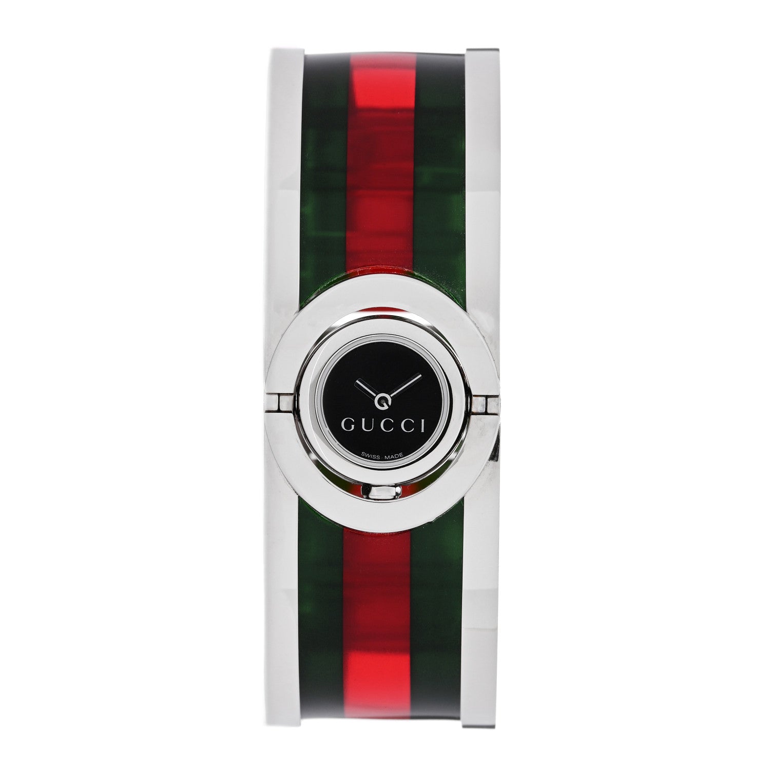 Gucci Stainless Steel Acetate 23mm Twirl Web Quartz Watch Black 1 of 4