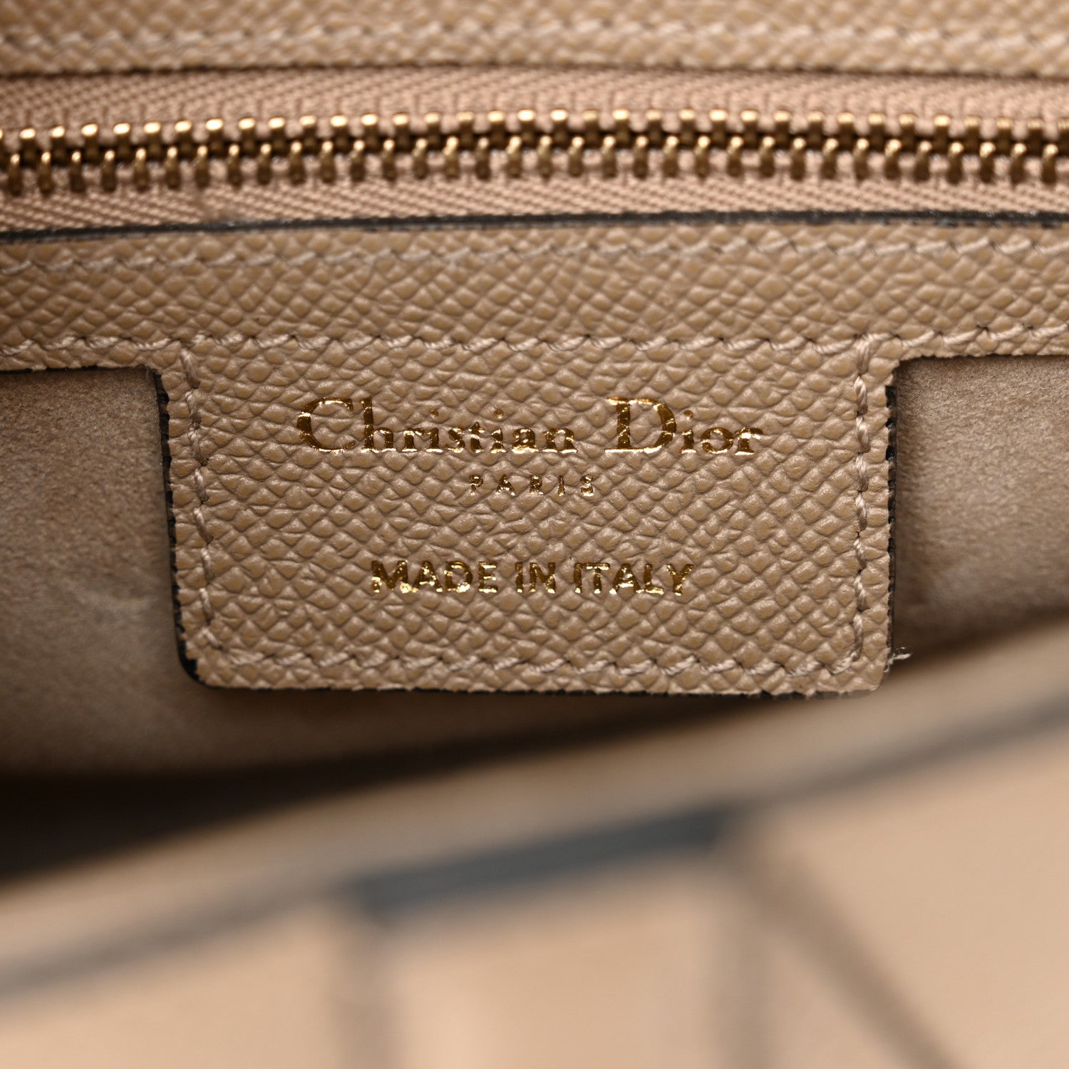 Christian Dior Grained Calfskin Saddle Bag With Strap Warm Taupe 6 of 13
