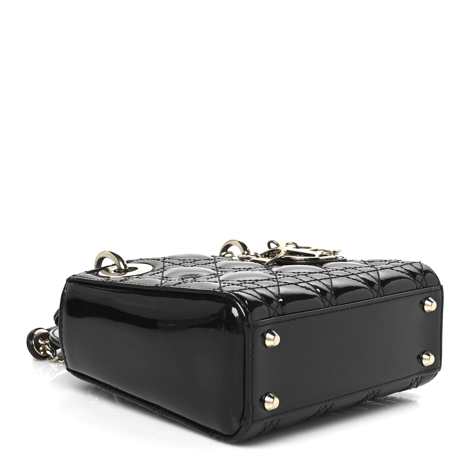Christian Dior Patent Cannage Mini Lady Dior Black 4 of 10