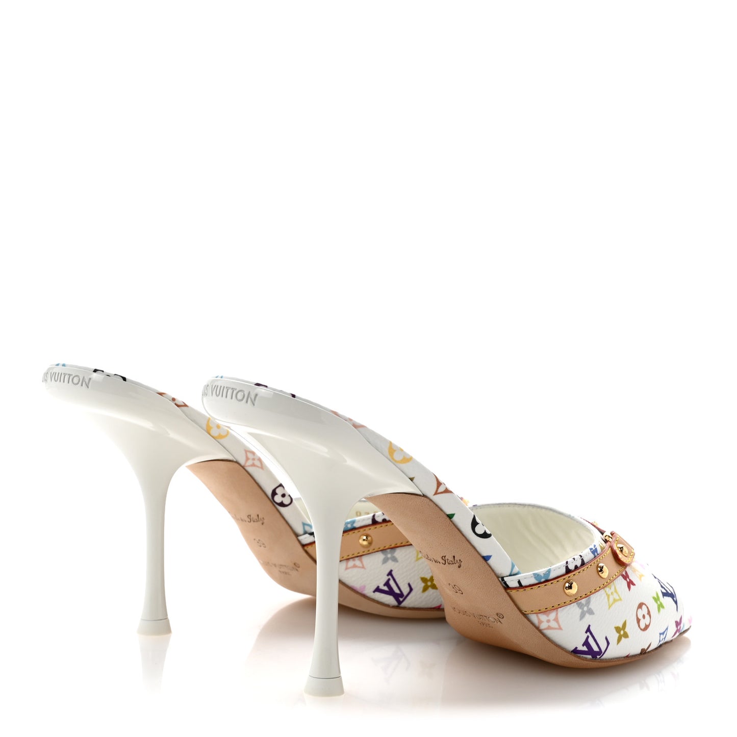 LV X TM Monogram Multicolor 6AM Mules 39 White